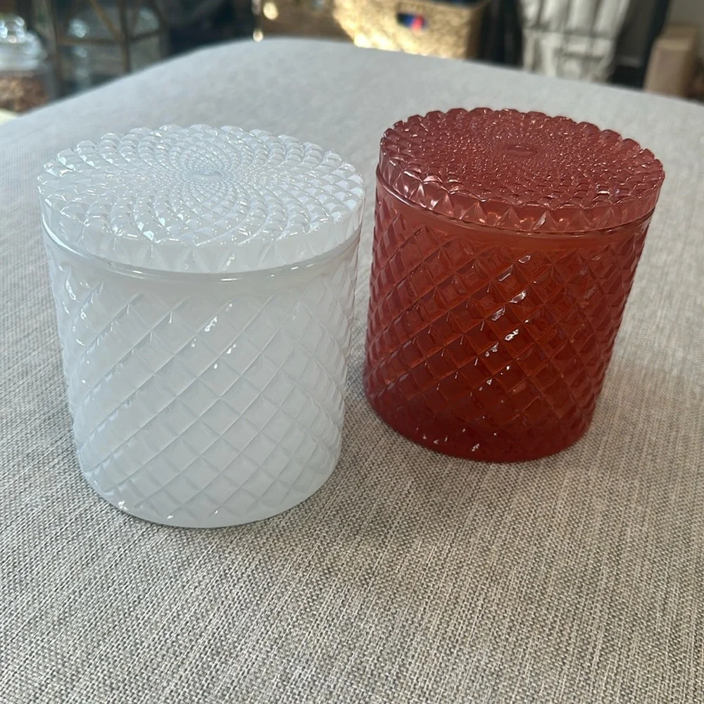 ❤️🤍 Set of Two Vintage Style Glass Bathroom Organizers
